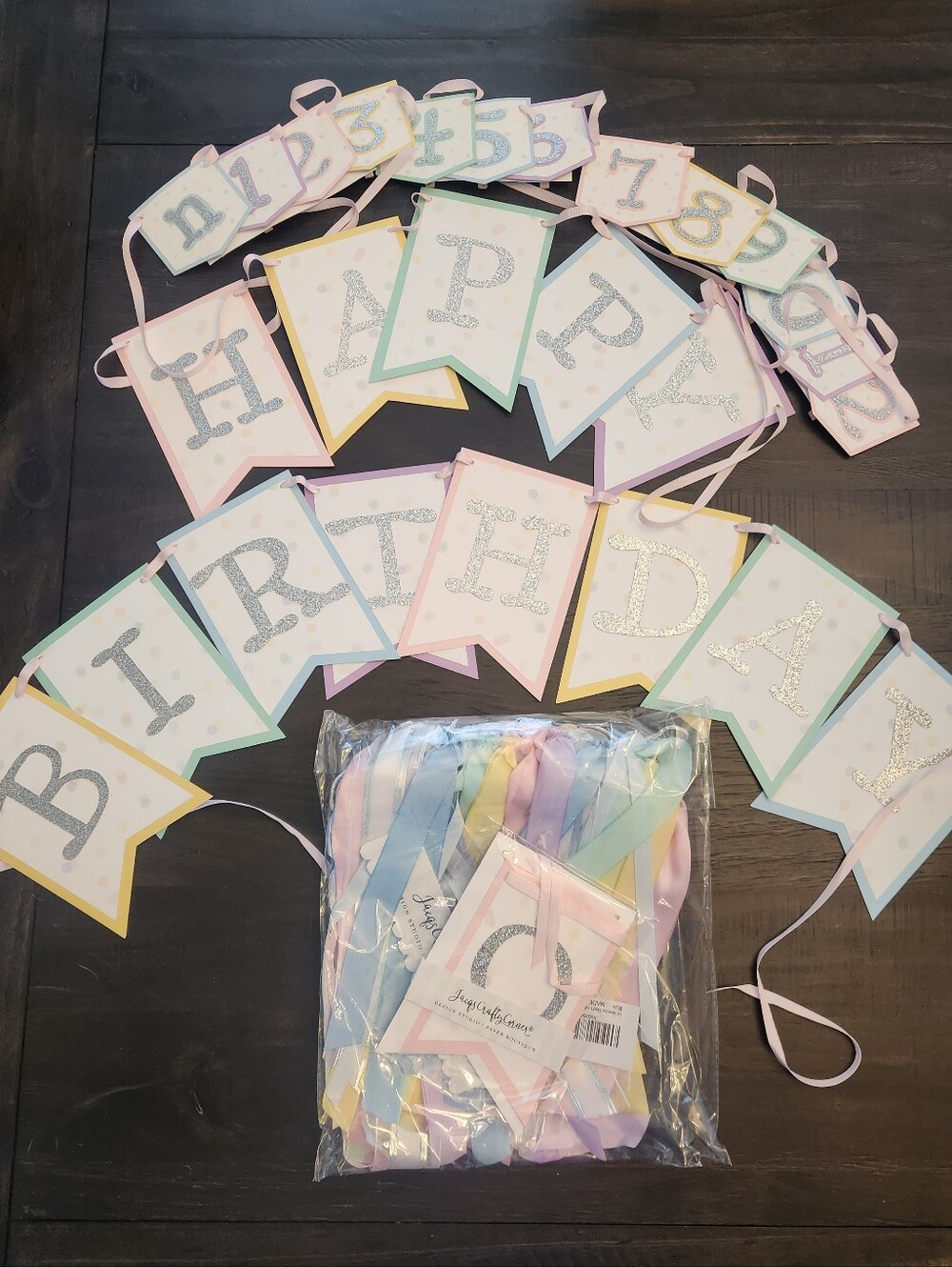 Pastel 1st Birthday Banner Bundle